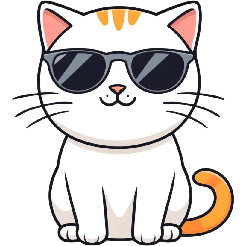 Cat with sunglasses emoji