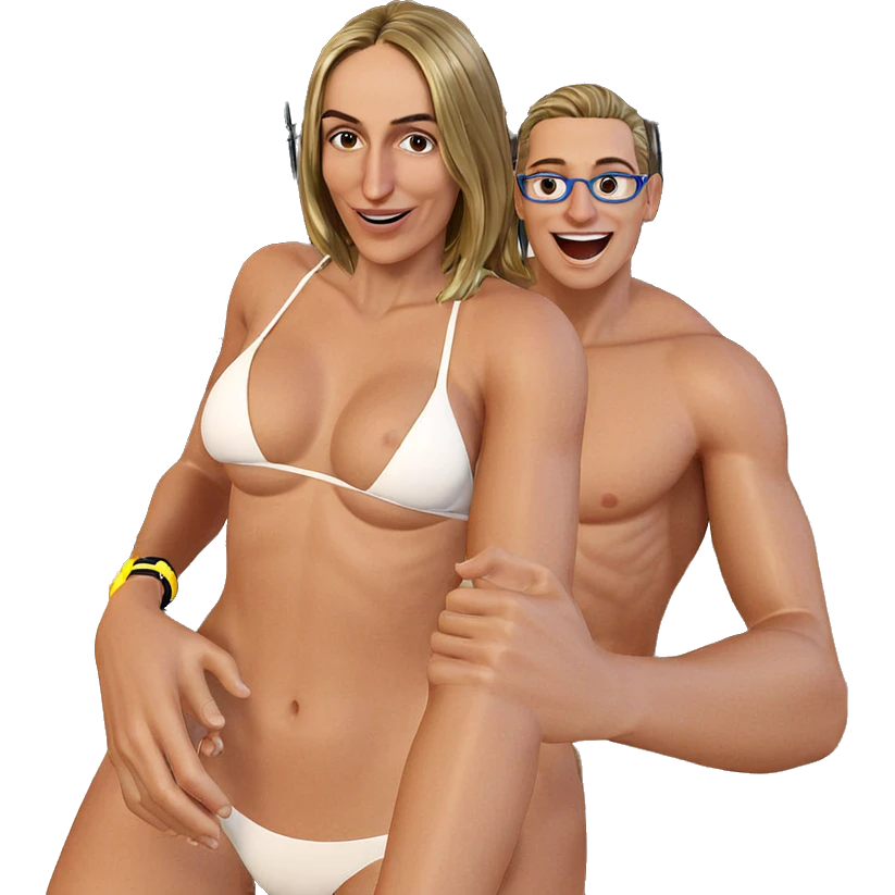swimming fun with friends emoji