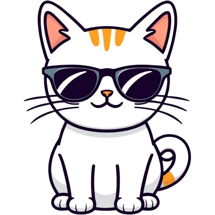 Cat with sunglasses emoji