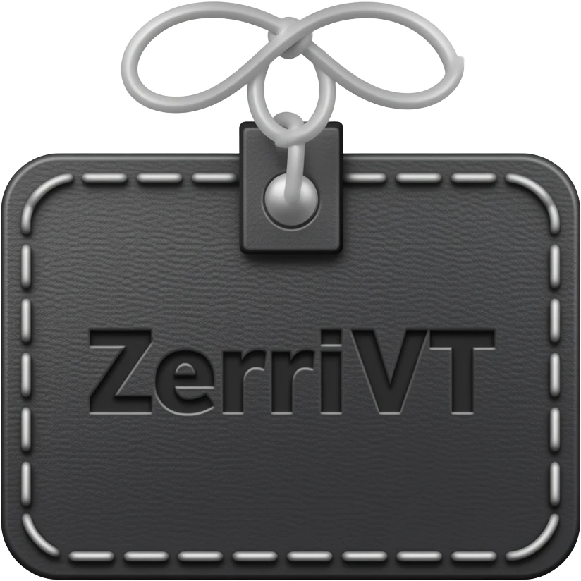 Черная Кожаная надпись ZerriVT emoji