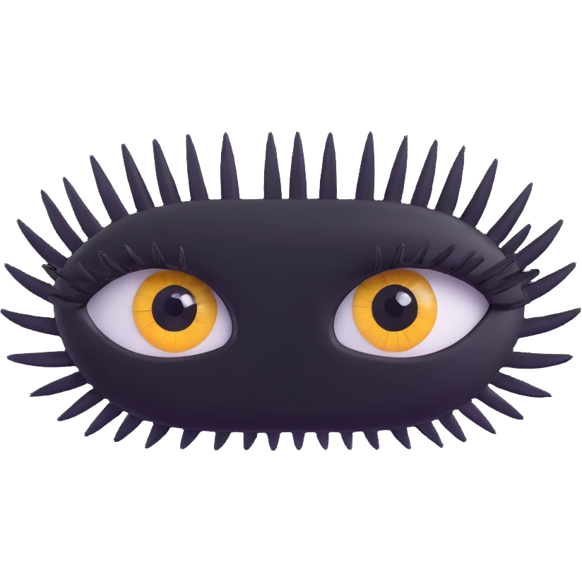 one joined eyelash emoji
