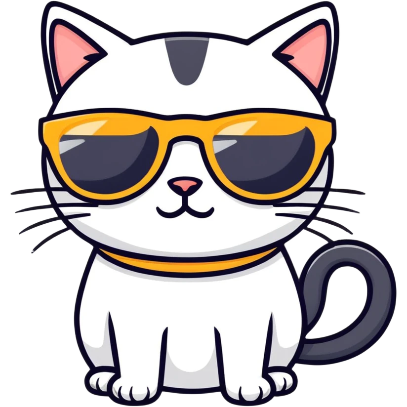 Cat with sunglasses emoji
