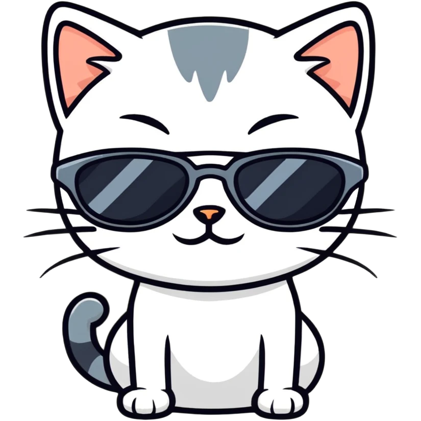 Cat with sunglasses emoji