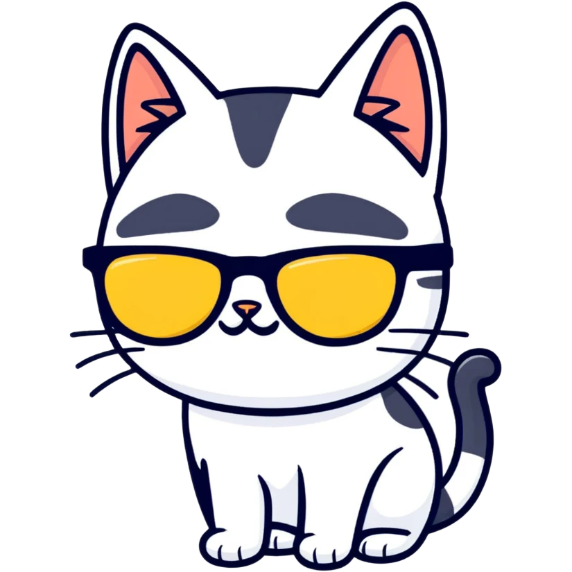 Cat with sunglasses emoji