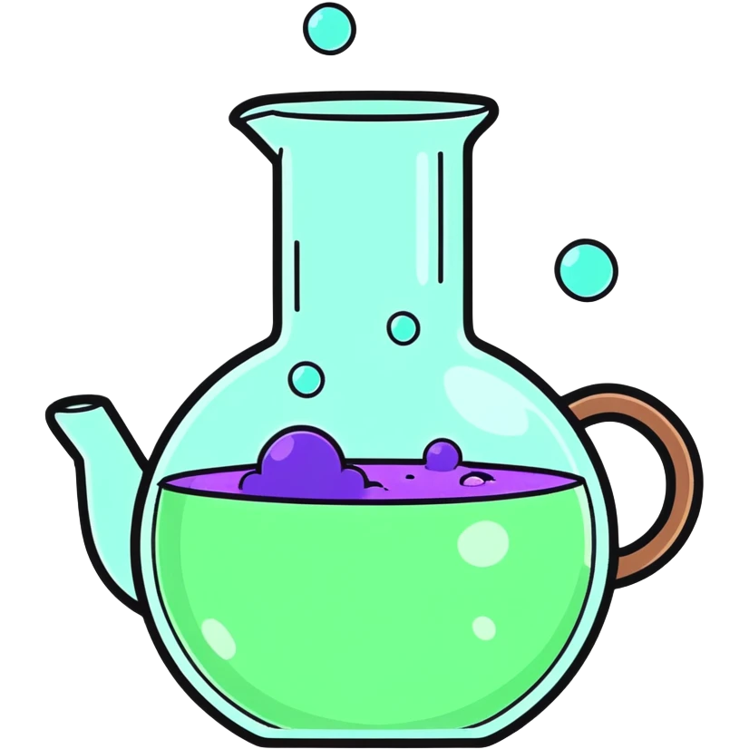 Magic potion pot eith bubbles emoji