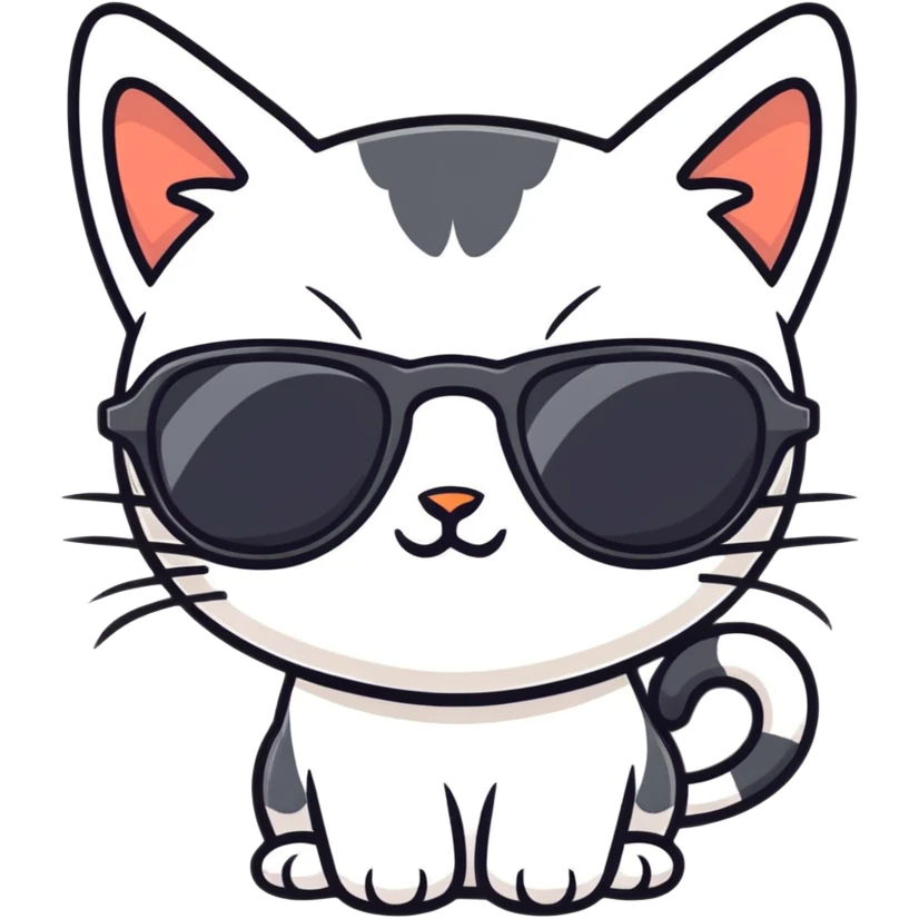 Cat with sunglasses emoji