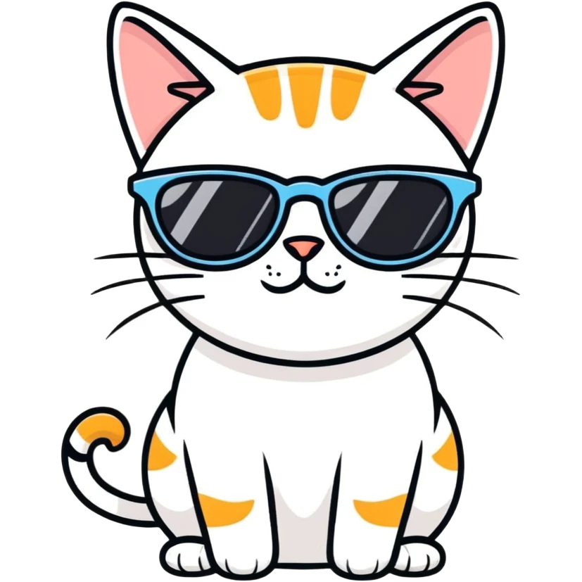 Cat with sunglasses emoji