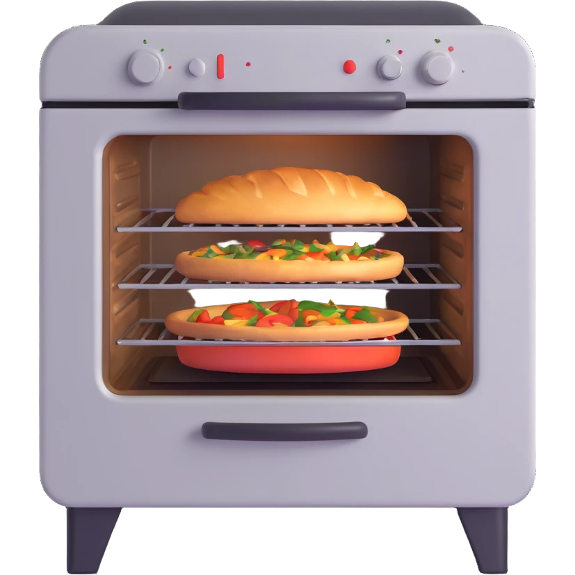 oven with food inside emoji