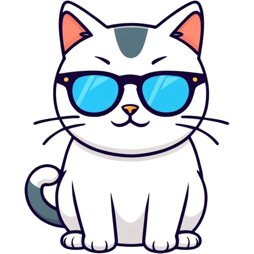 Cat with sunglasses emoji