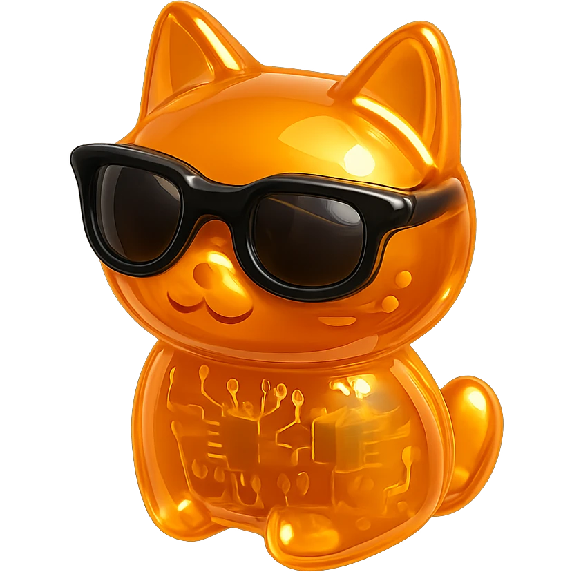 Cat wearing sunglasses emoji