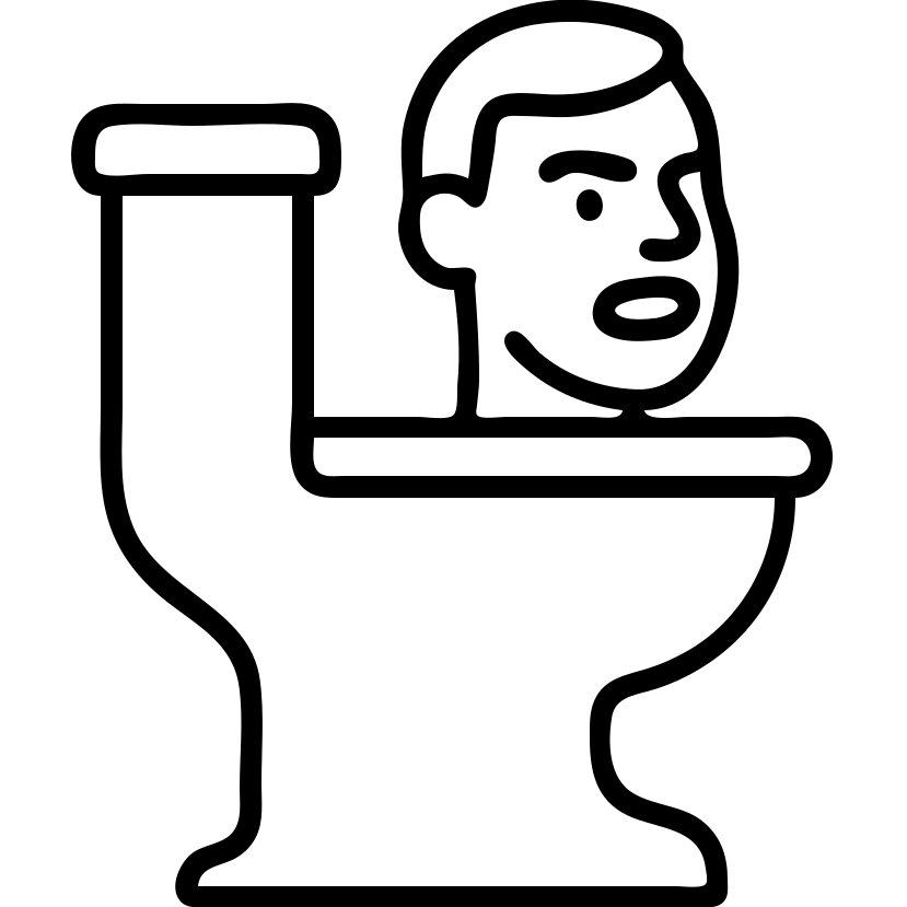 Skibidi Toilet, outlined icon style emoji