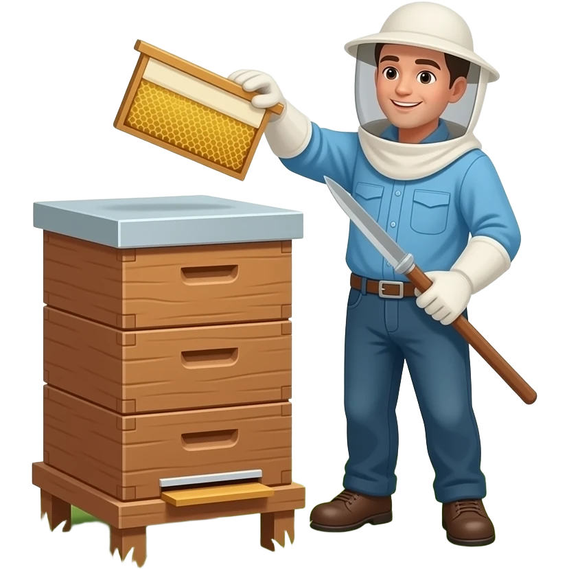 beekeeping process emoji