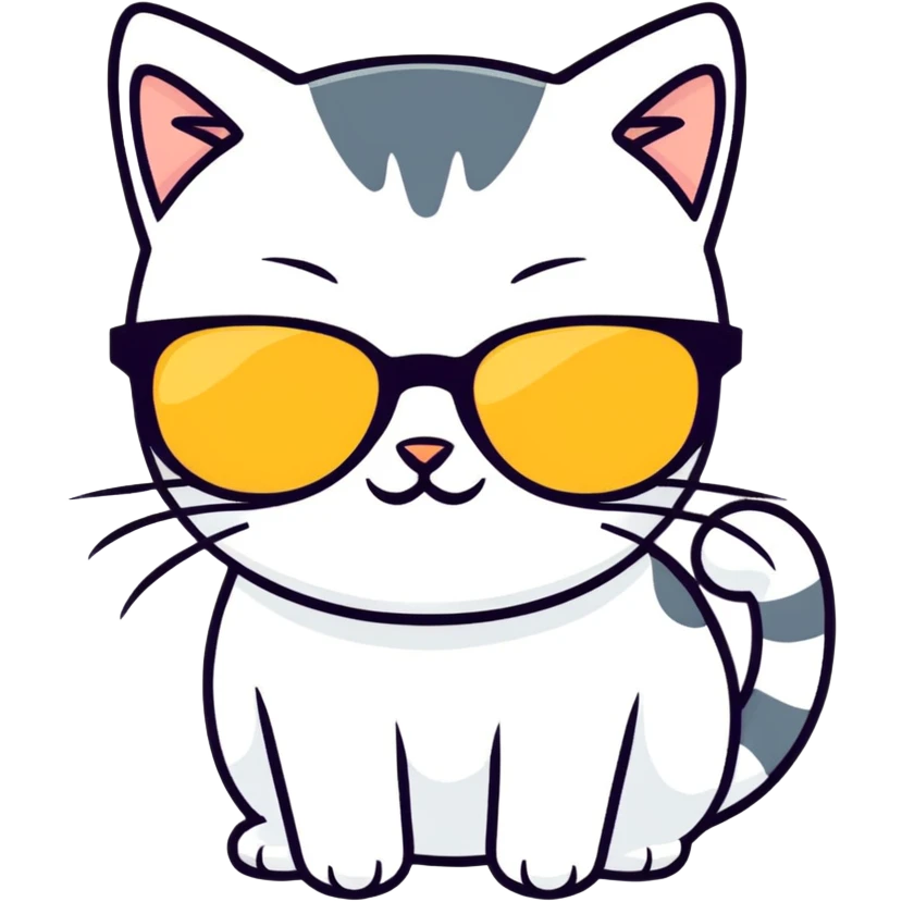 Cat with sunglasses emoji