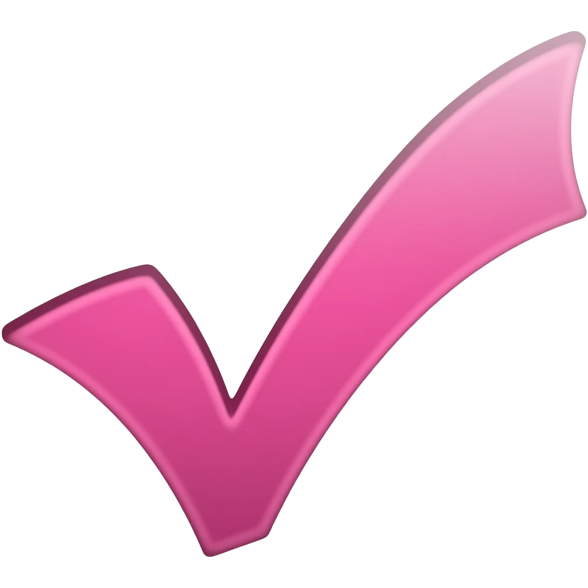 Pink check mark emoji