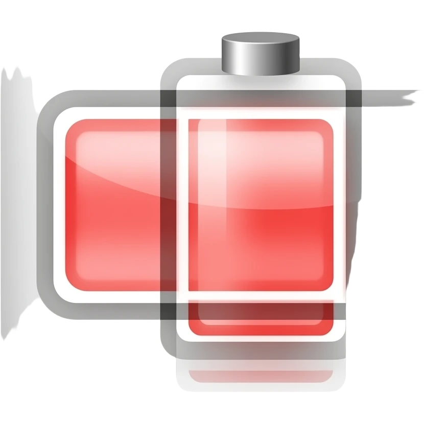 low battery red emoji