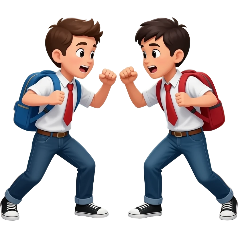 Escuela pelear emoji