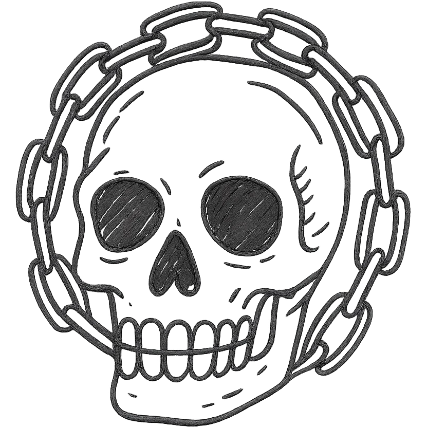 skull in chains emoji