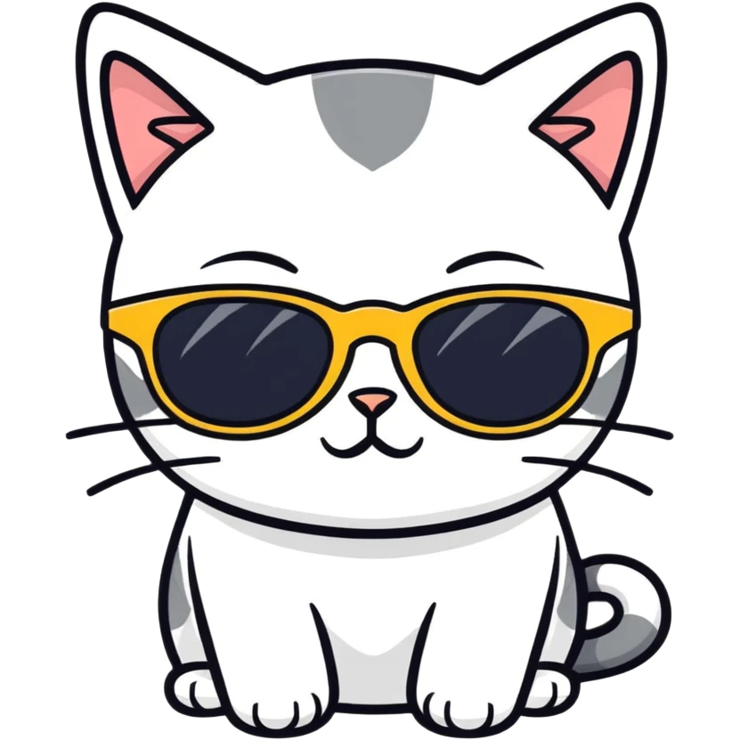 Cat with sunglasses emoji