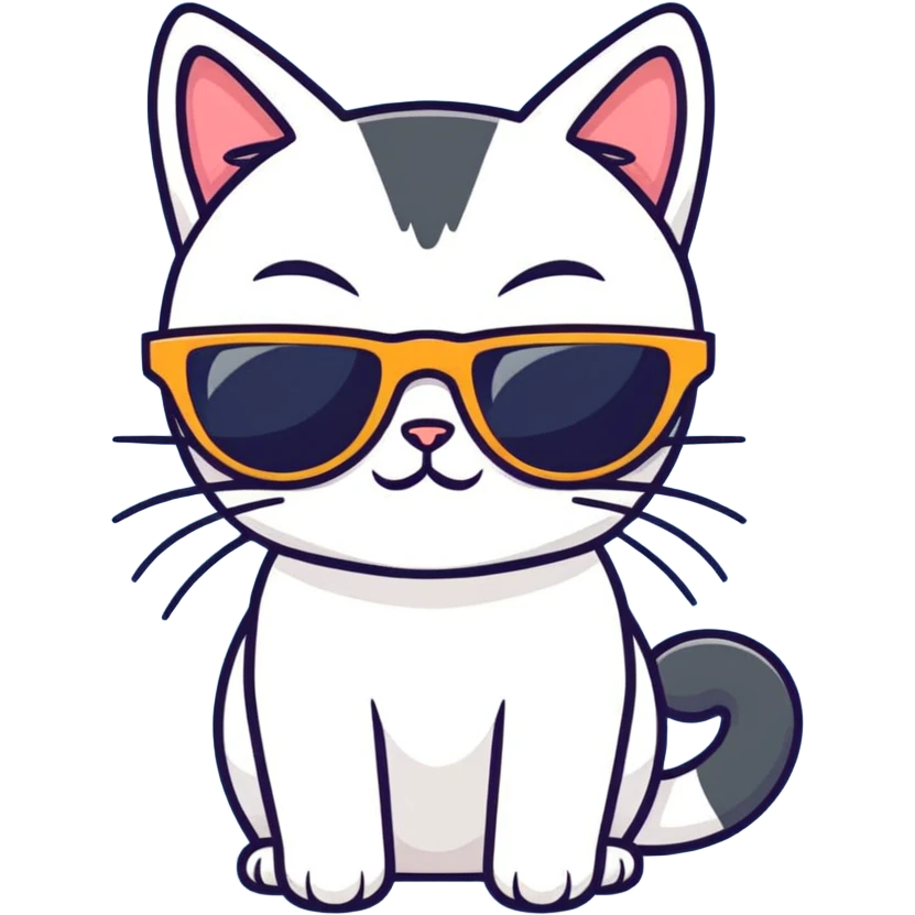 Cat with sunglasses emoji