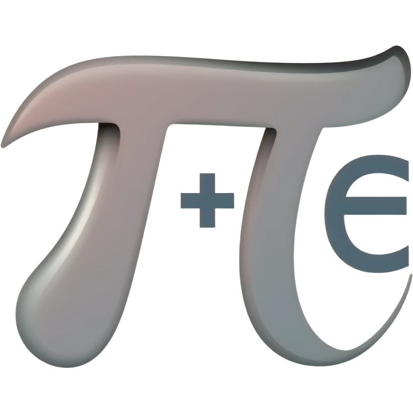 Símbolo do "π+e" pi infinito emoji
