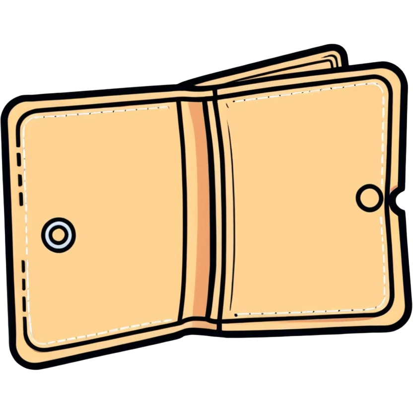 an empty wallet, simple and clear emoji