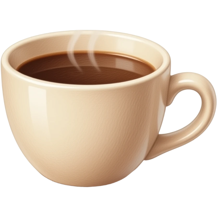 Cozy coffee cup in colored pencil: muted warm palette (beige, chestnut ...