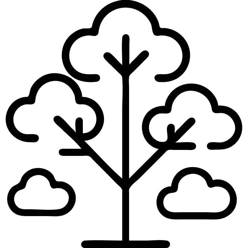 дерево с облаками ветвями emoji