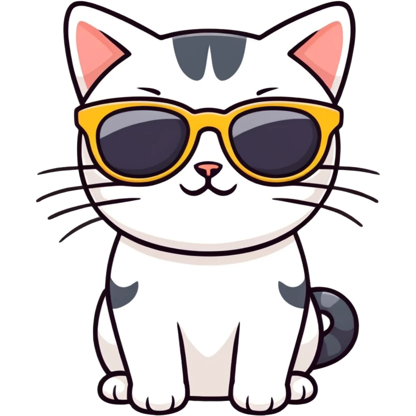 Cat with sunglasses emoji