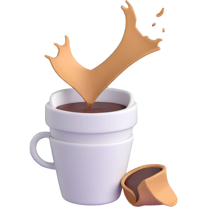 broken coffee cup emoji
