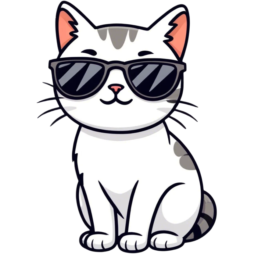 Cat with sunglasses emoji