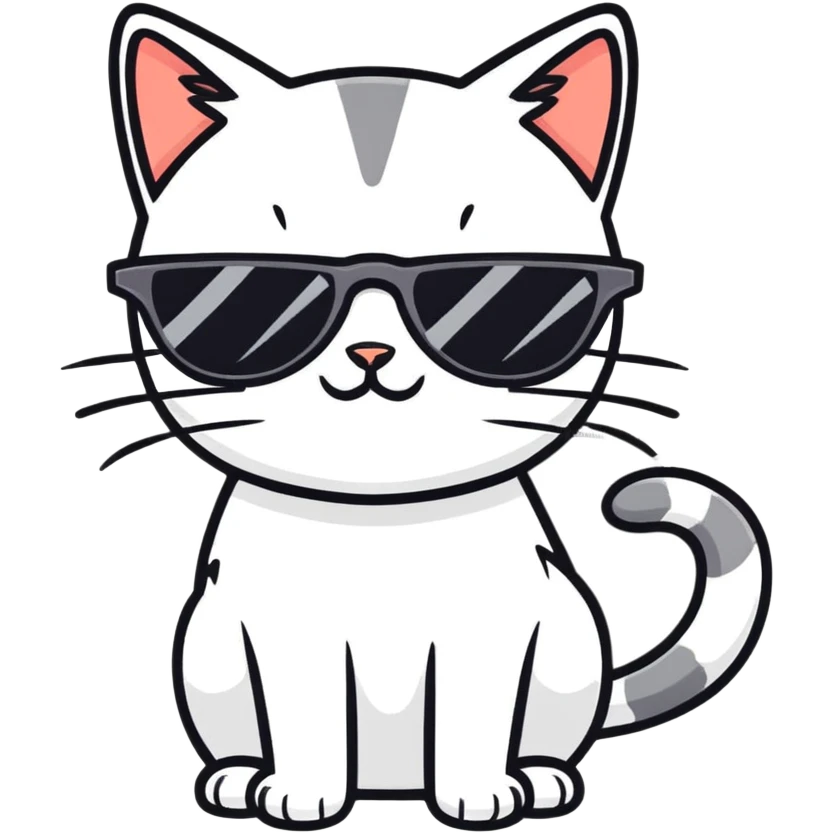 Cat with sunglasses emoji