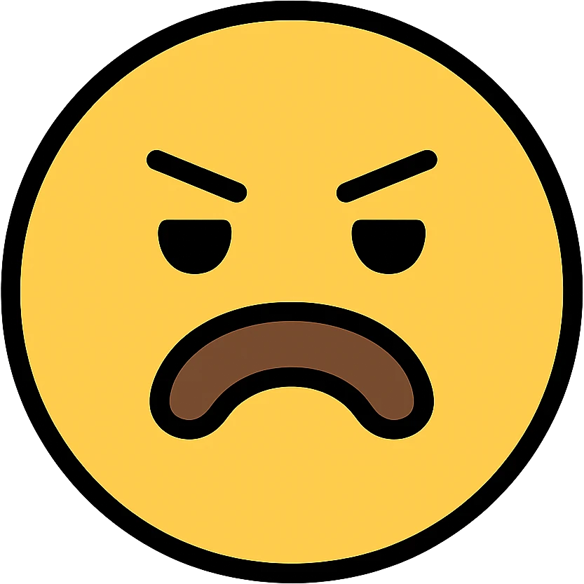 bad face emoji with a disgusted expression emoji