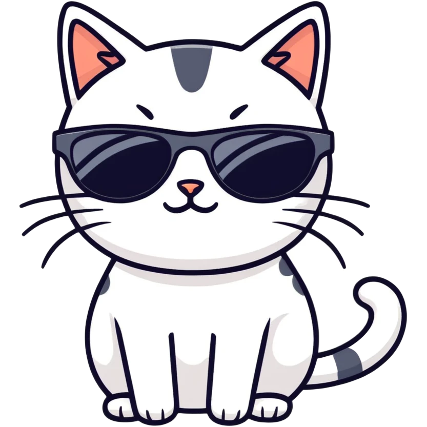 Cat with sunglasses emoji