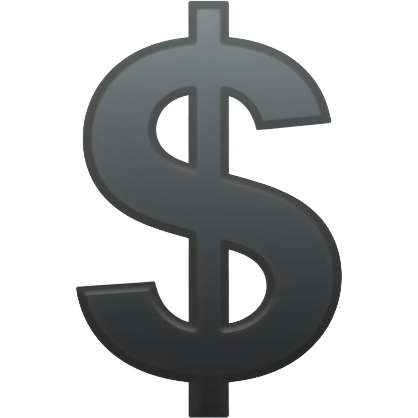 Black dollar sign emoji