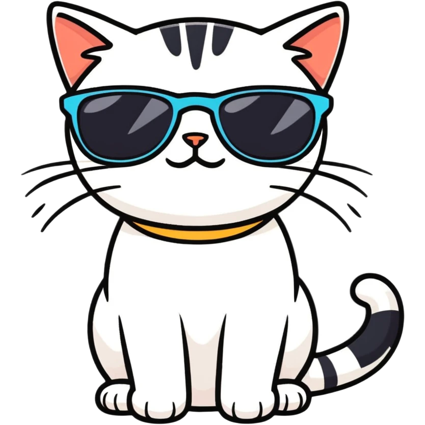 Cat with sunglasses emoji