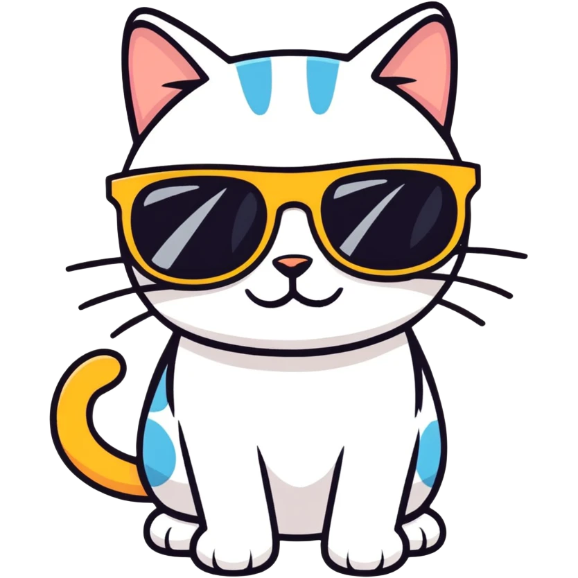 Cat with sunglasses emoji