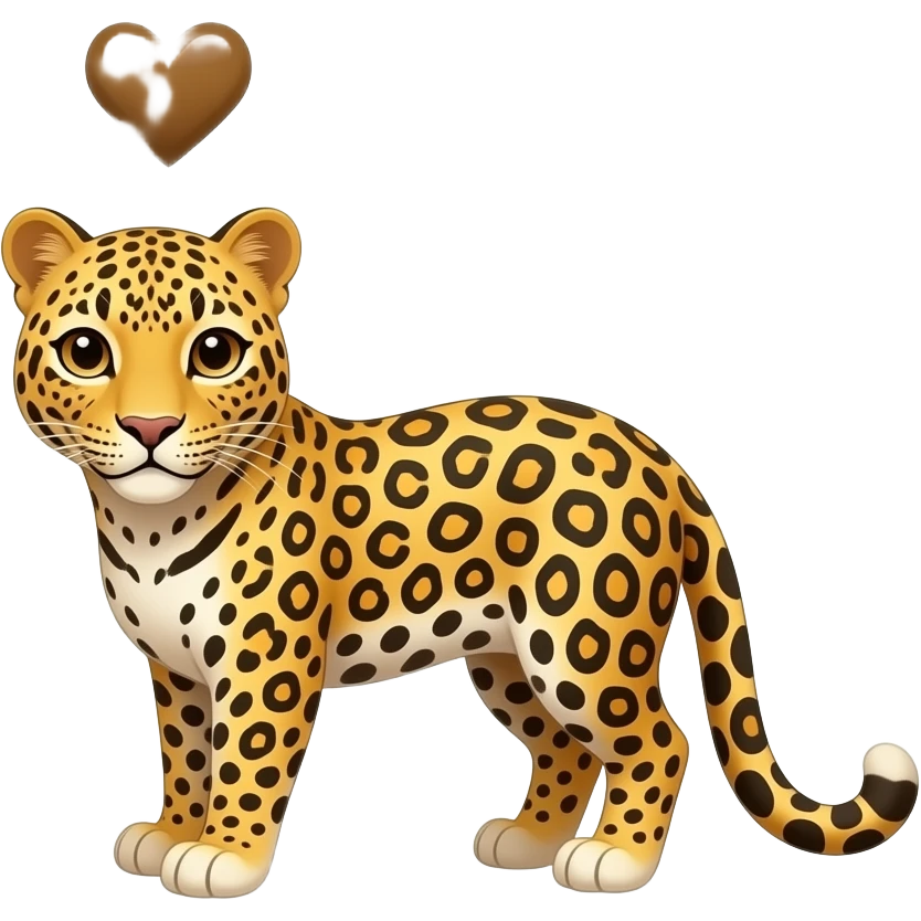 leopard emoji heart 💛🤎🐆 emoji