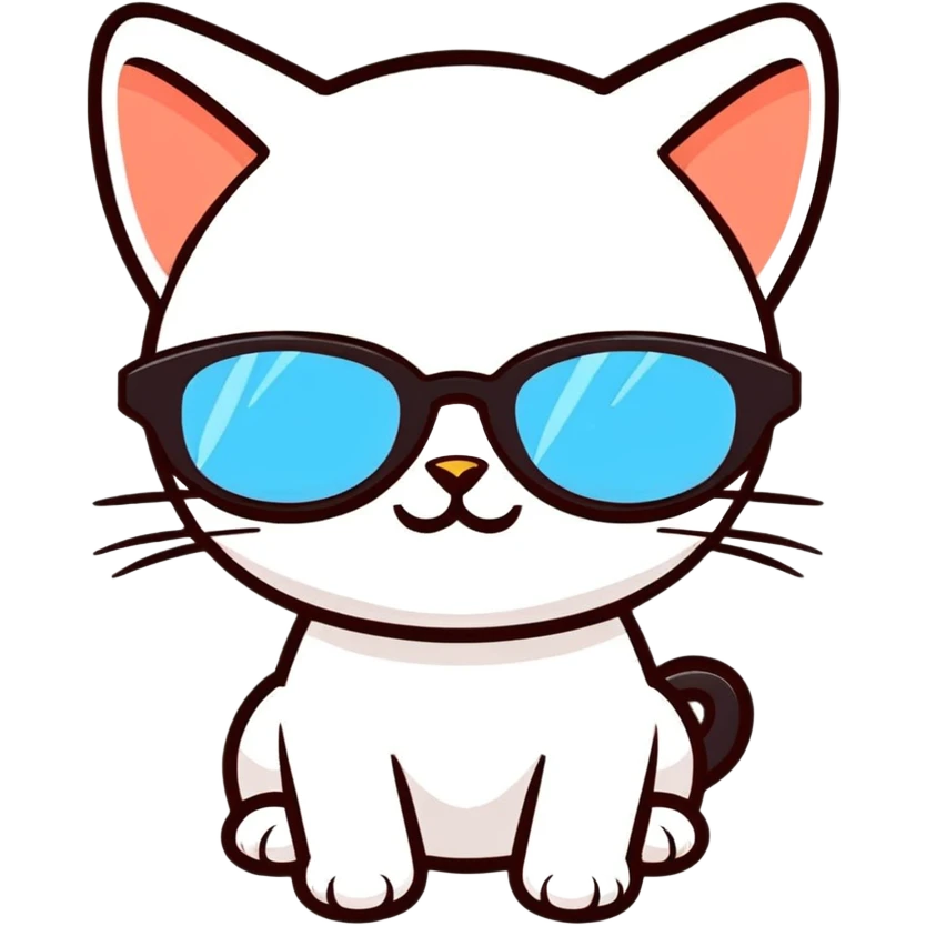 Cat with sunglasses emoji