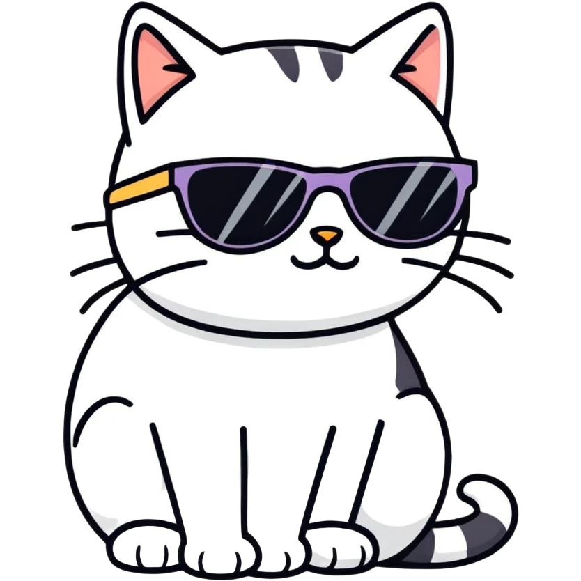 Cat with sunglasses emoji