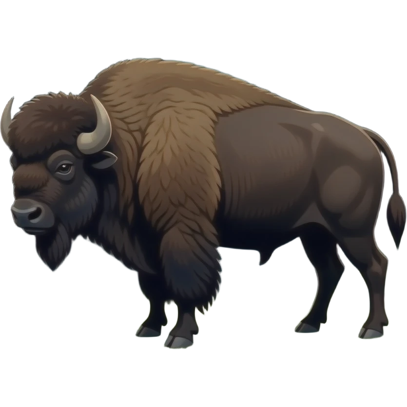 🦬 in the dark smilodon in the bush in the dark emoji