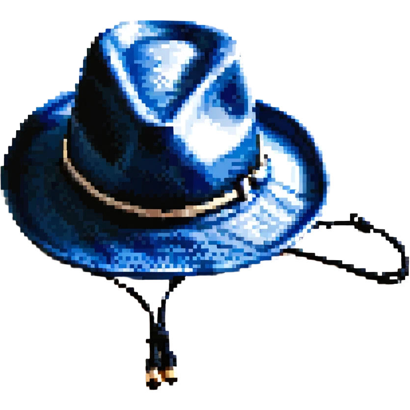 Синяя панамка со шнурком, no background emoji