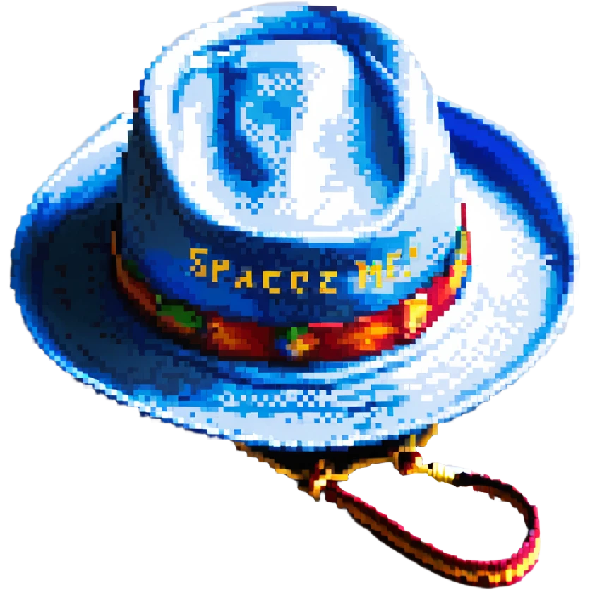 Синяя спортивная панамка со шнурком и надписью SPACEME, no background emoji