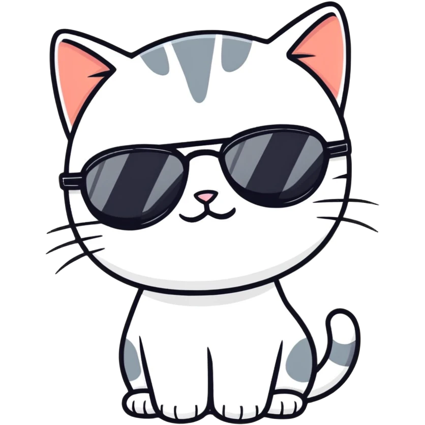 Cat with sunglasses emoji
