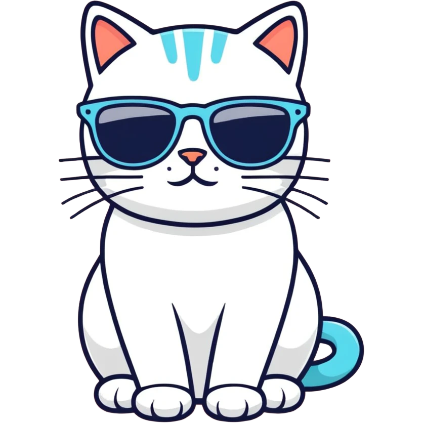 Cat with sunglasses emoji