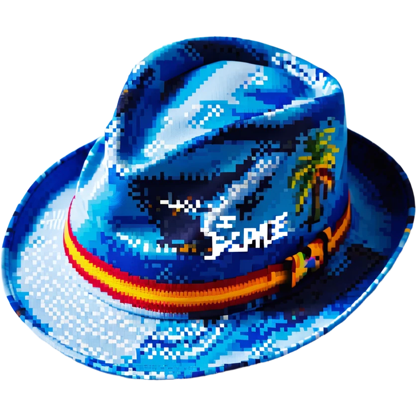 Синяя спортивная панамка со шнурком и надписью SPACEME, no background emoji