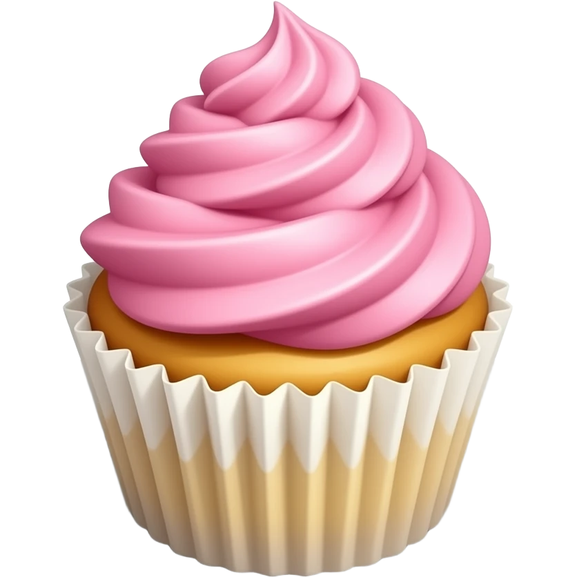 Cupcake with pink icing emoji