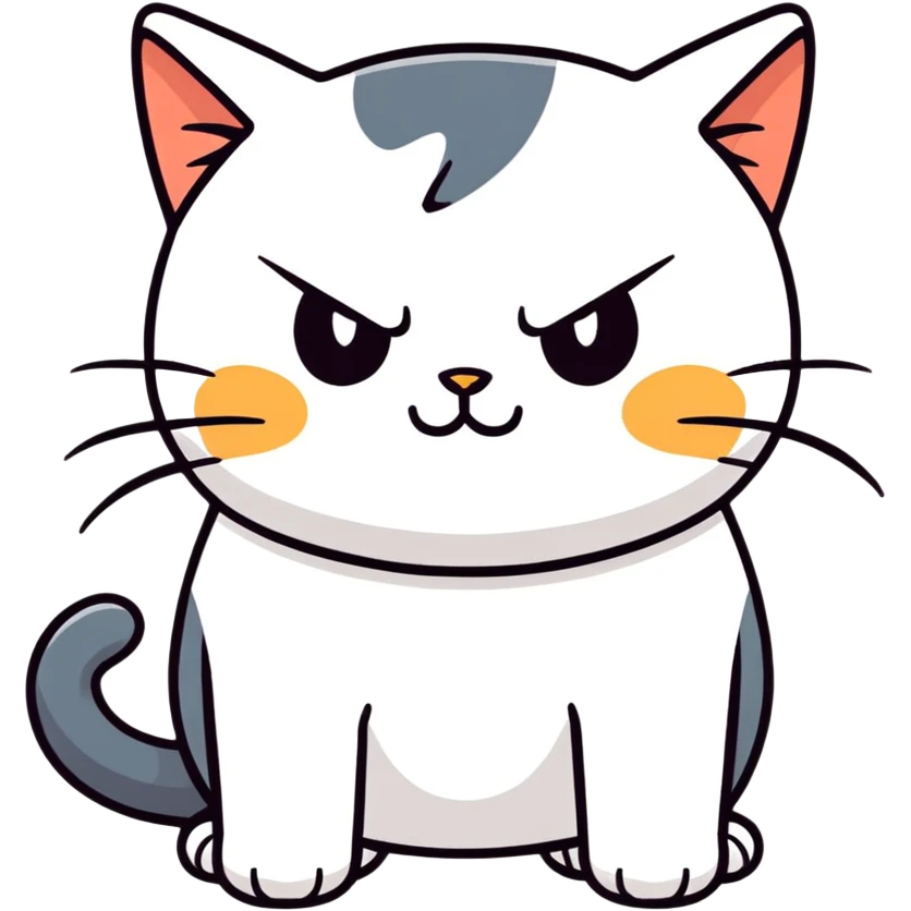 a cute cat saying chat me please 💢💢💢💢 emoji | AI Emoji Generator