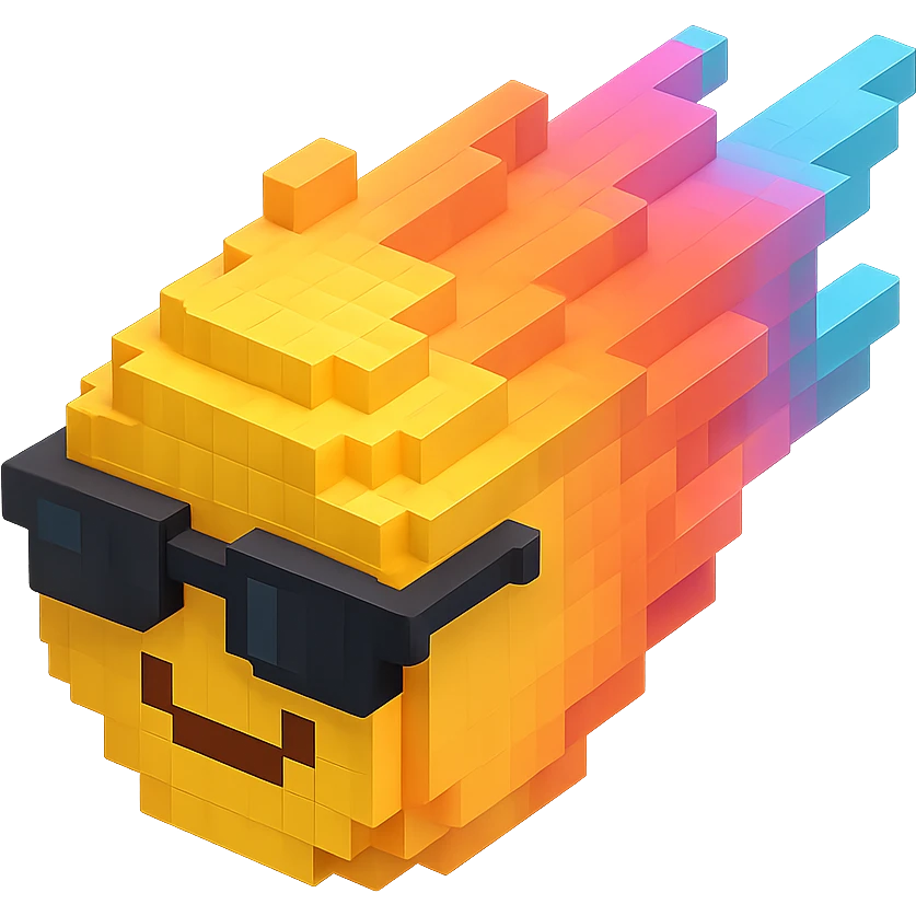 светящиеся комета в солнцезащитных очках, no background emoji
