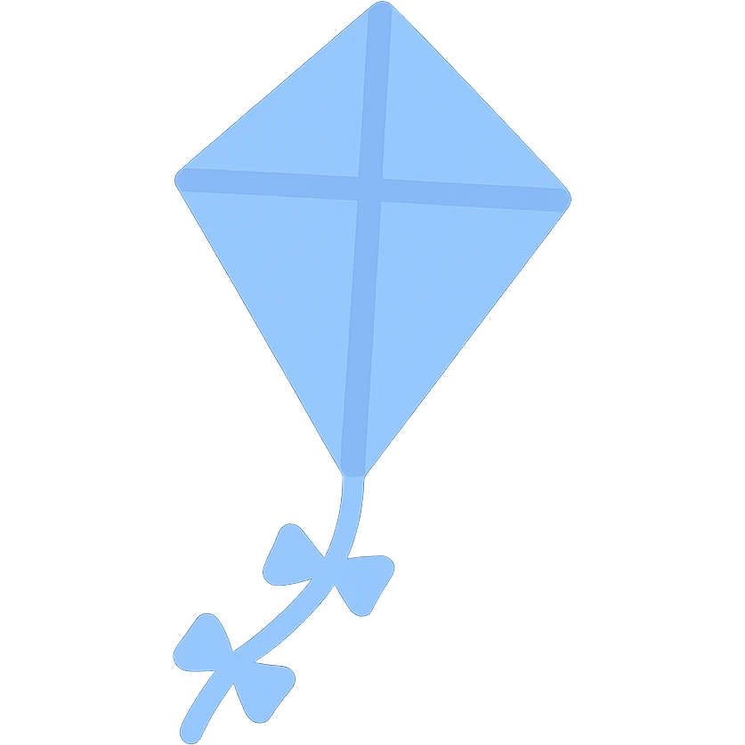 A blue kite with the hex color code c8e1fc emoji