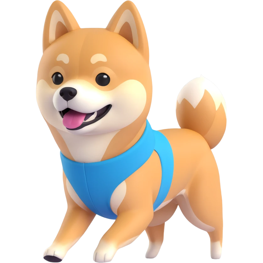shiba inu jogging emoji